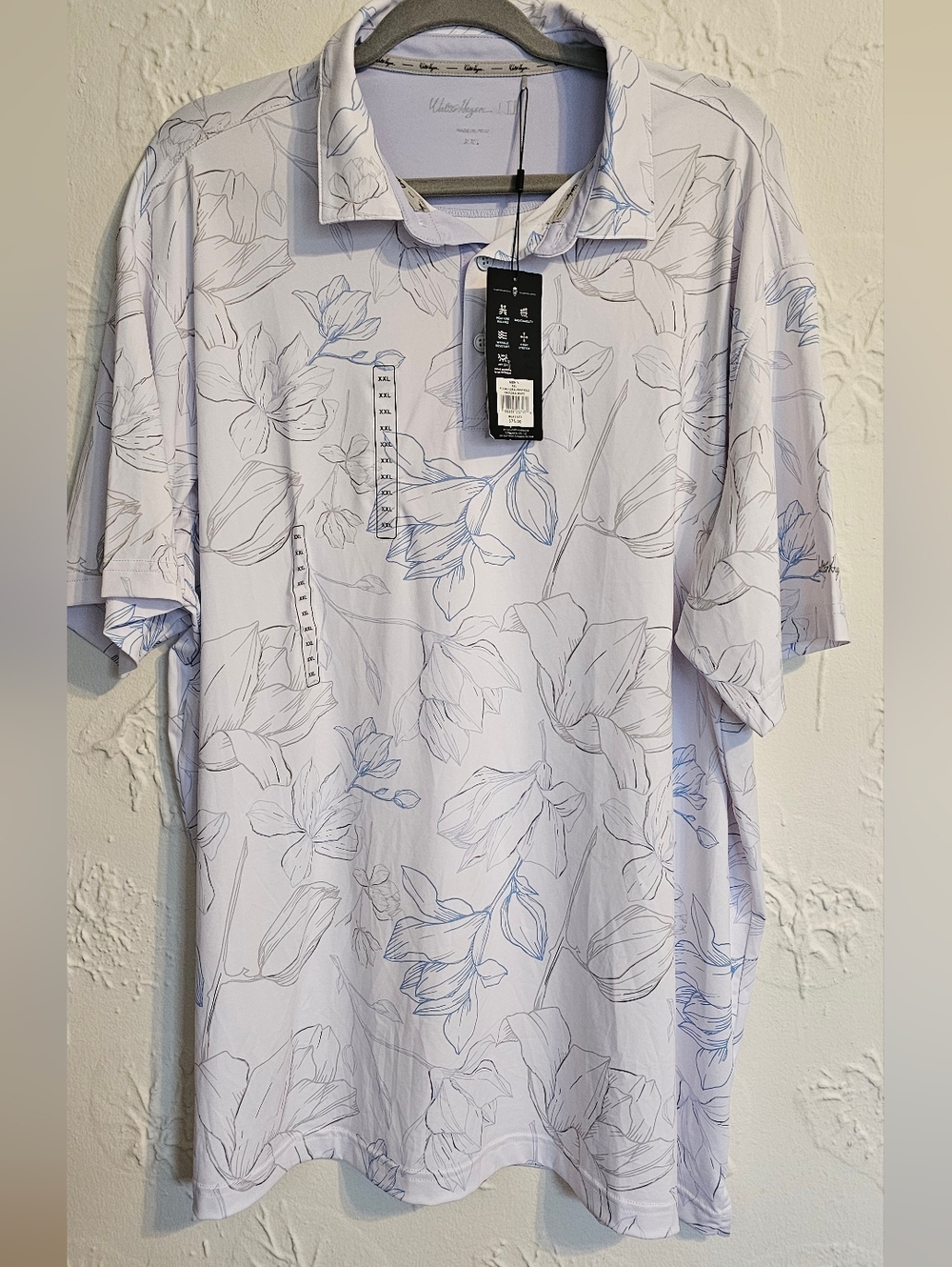 NWT Men's Short Sleeve Button Polo Golf Walter Hagen XXL